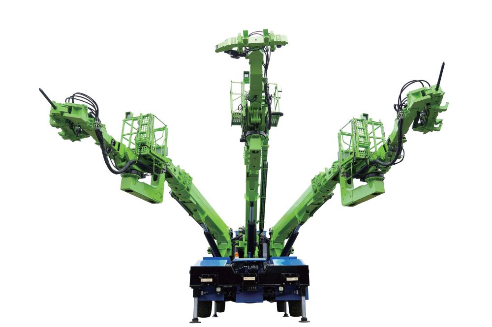 Application areas of three-arm steel arch installation trolley